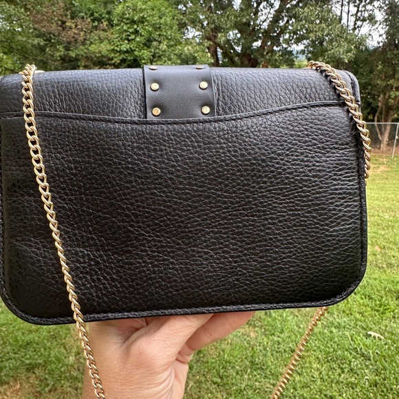 Coach Horse & Carriage Snap Crossbody 19 in Black Pebble & Smooth Leather 2020 - Picture 3 of 9